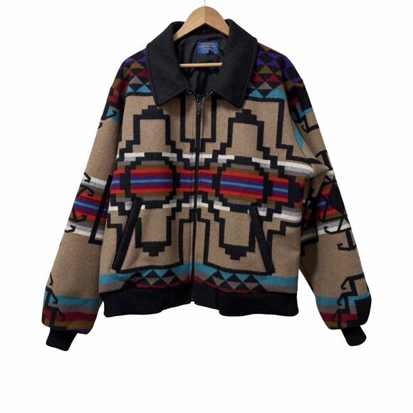 Vintage Pendleton High Grade Western Wear Mens Aztec Wool Jacket Size XL USA - Picture 2 of 13